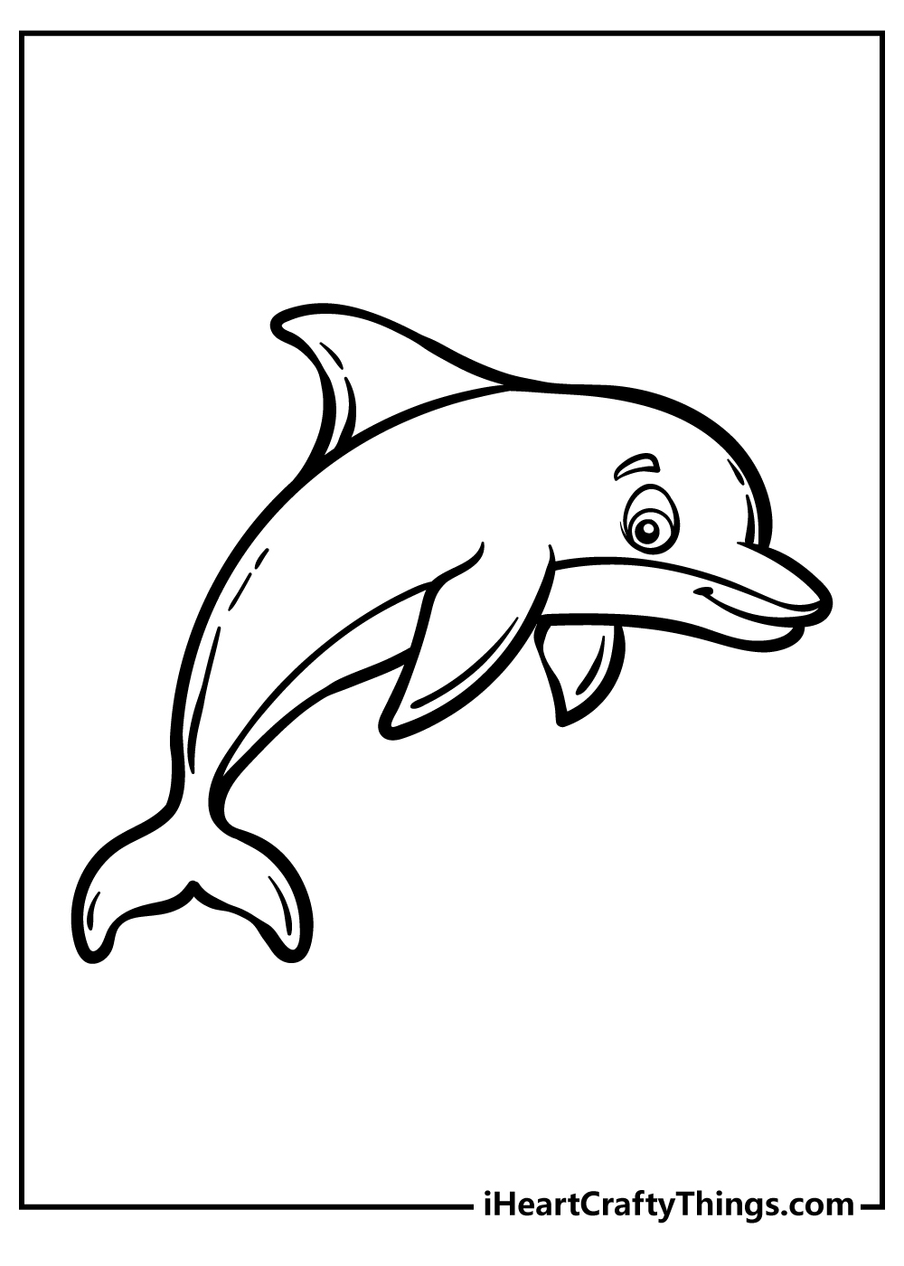 Playful Dolphin Coloring Pages Printable 34