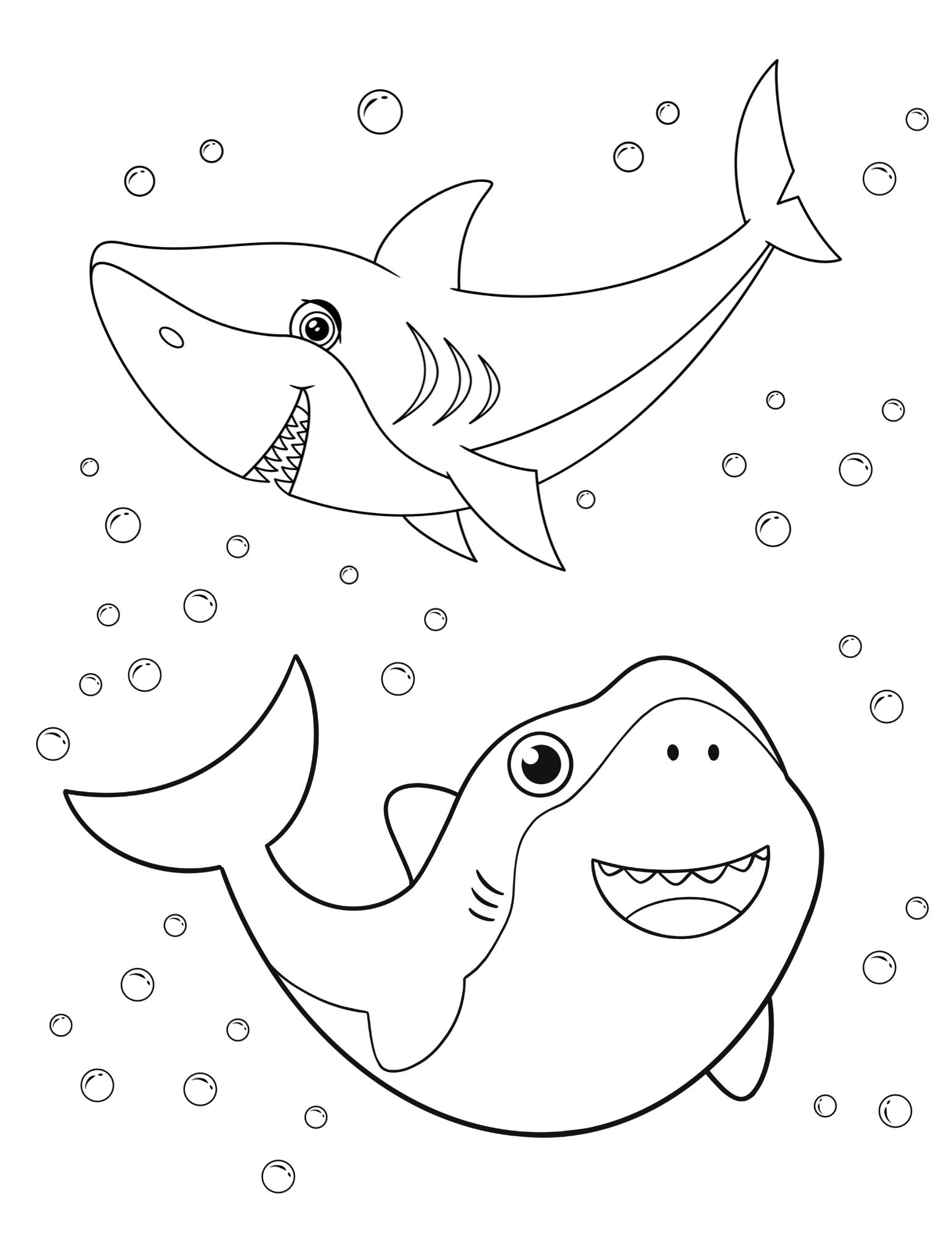 Thrilling Shark Coloring Pages Printable 26