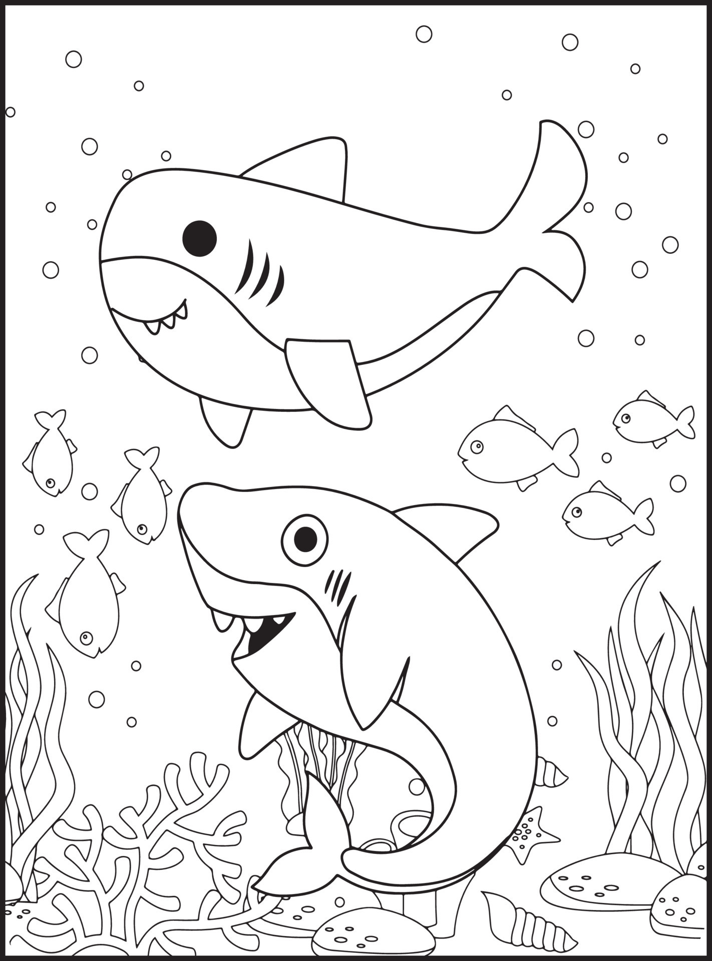 thrilling shark coloring pages printable jpg