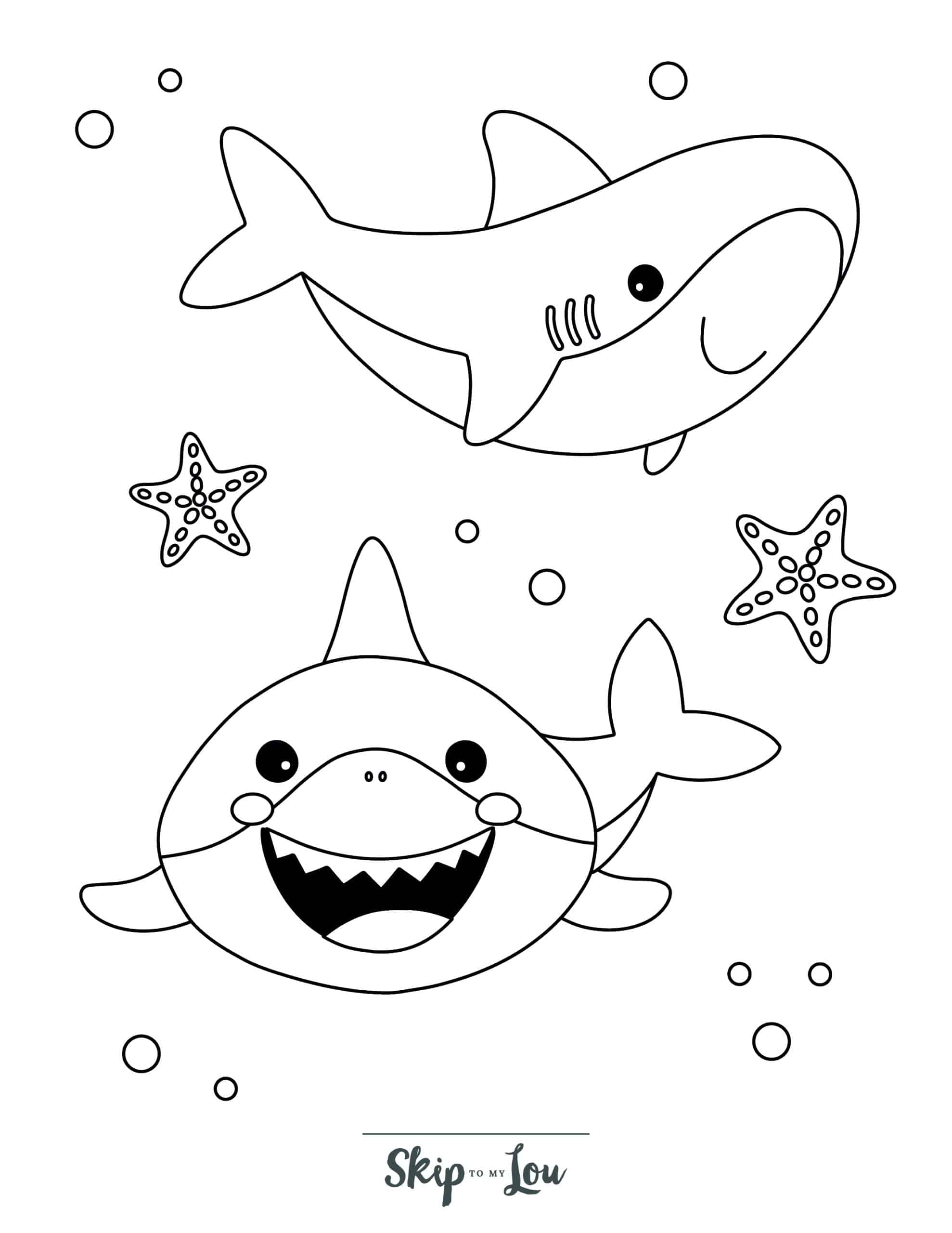 Thrilling Shark Coloring Pages Printable 34