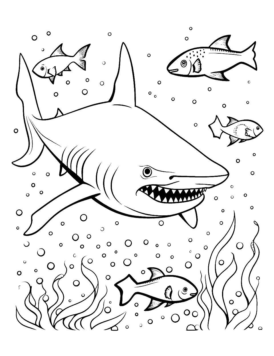 Thrilling Shark Coloring Pages Printable 4