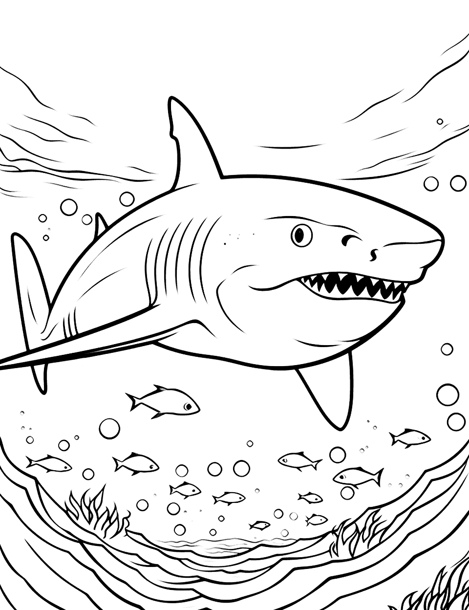 Thrilling Shark Coloring Pages Printable 5