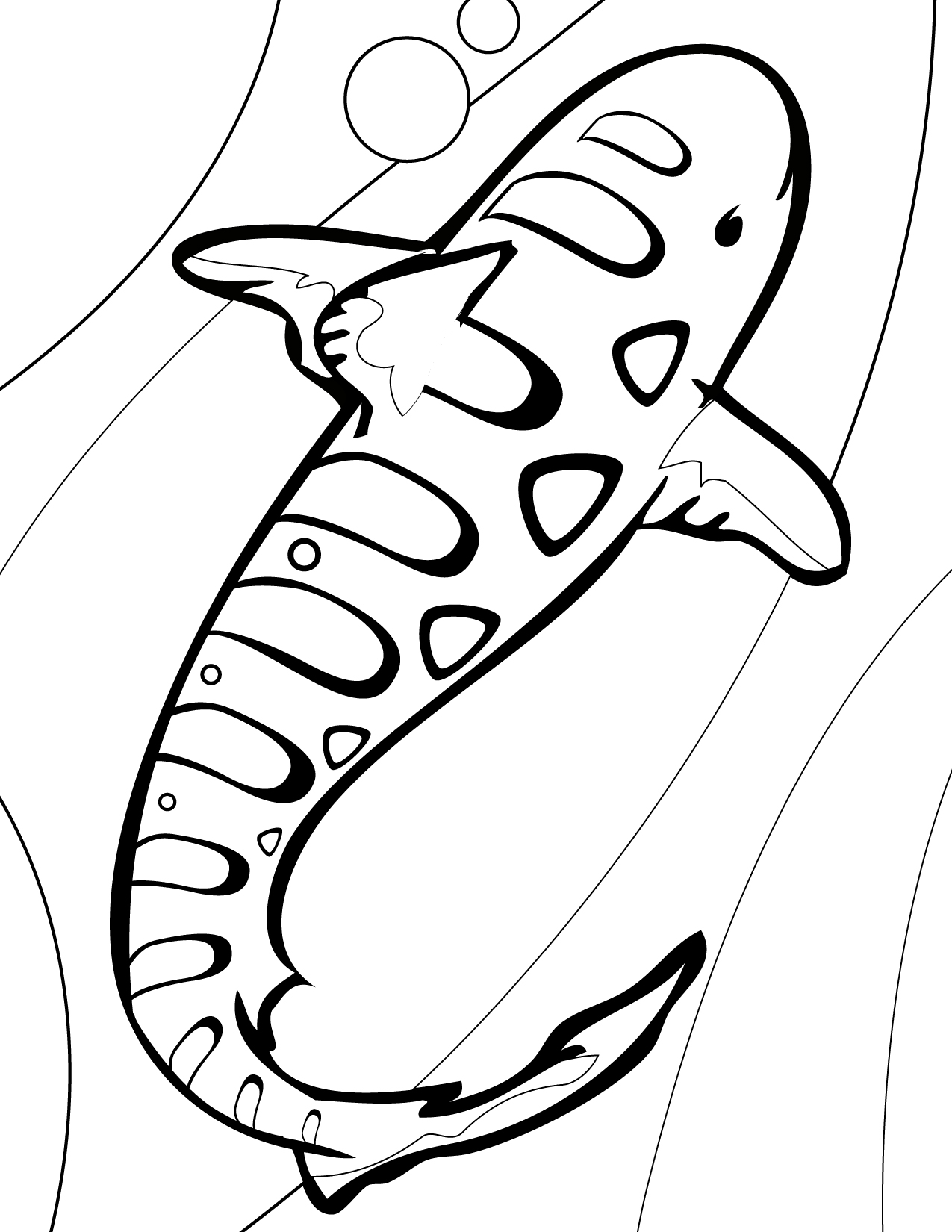 Thrilling Shark Coloring Pages Printable 6