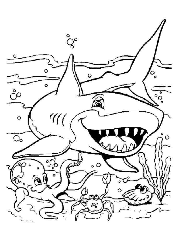 Thrilling Shark Coloring Pages Printable 8