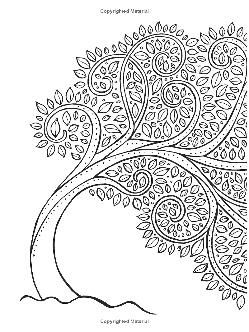 Tranquil Branches Coloring Pages Printable 1