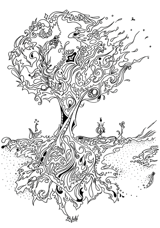 Tranquil Branches Coloring Pages Printable 4