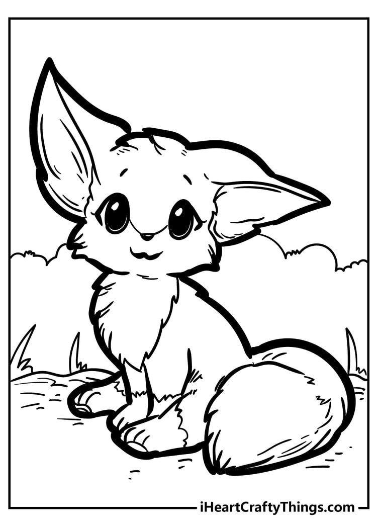 30 Adorable Foxes Coloring Pages Printable 1