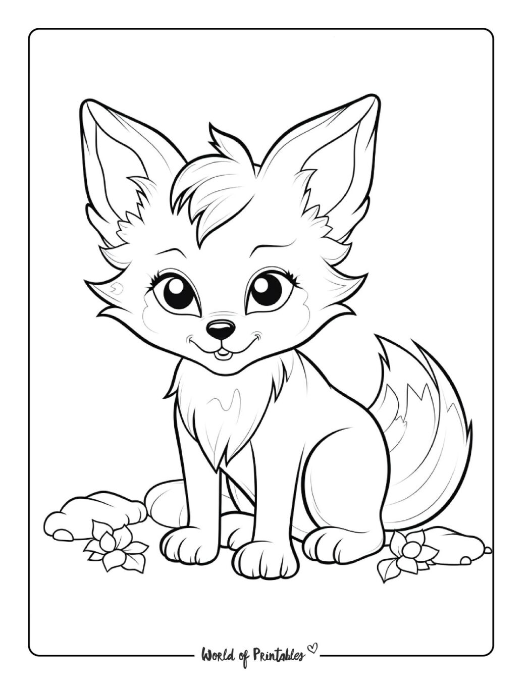 30 Adorable Foxes Coloring Pages Printable 10