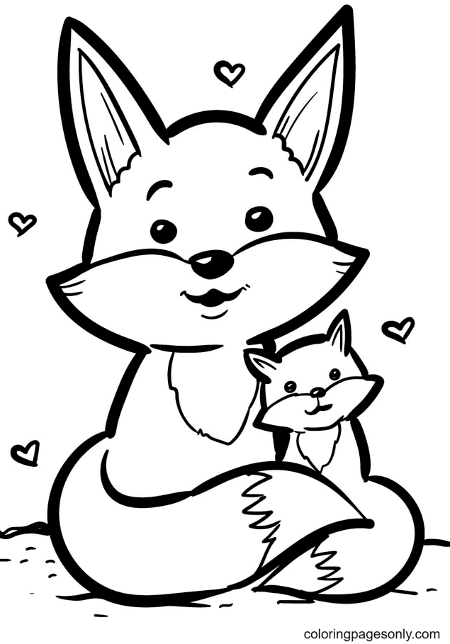 30 Adorable Foxes Coloring Pages Printable 13