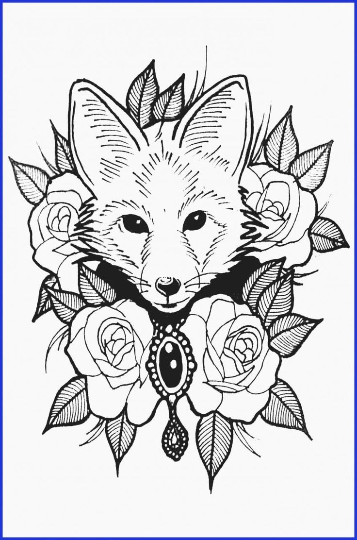 adorable foxes coloring pages printable jpg