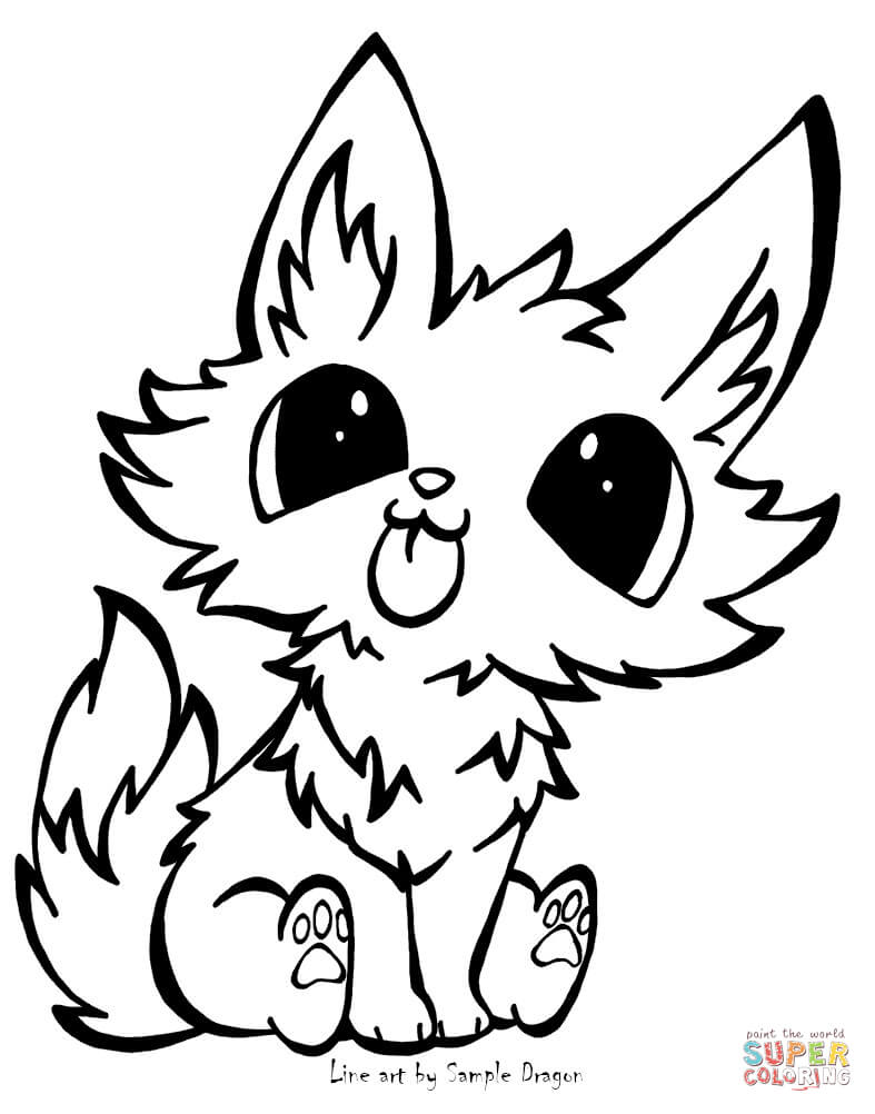 adorable foxes coloring pages printable jpg