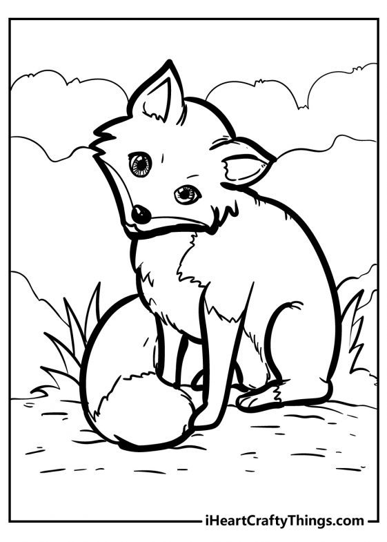 30 Adorable Foxes Coloring Pages Printable 26