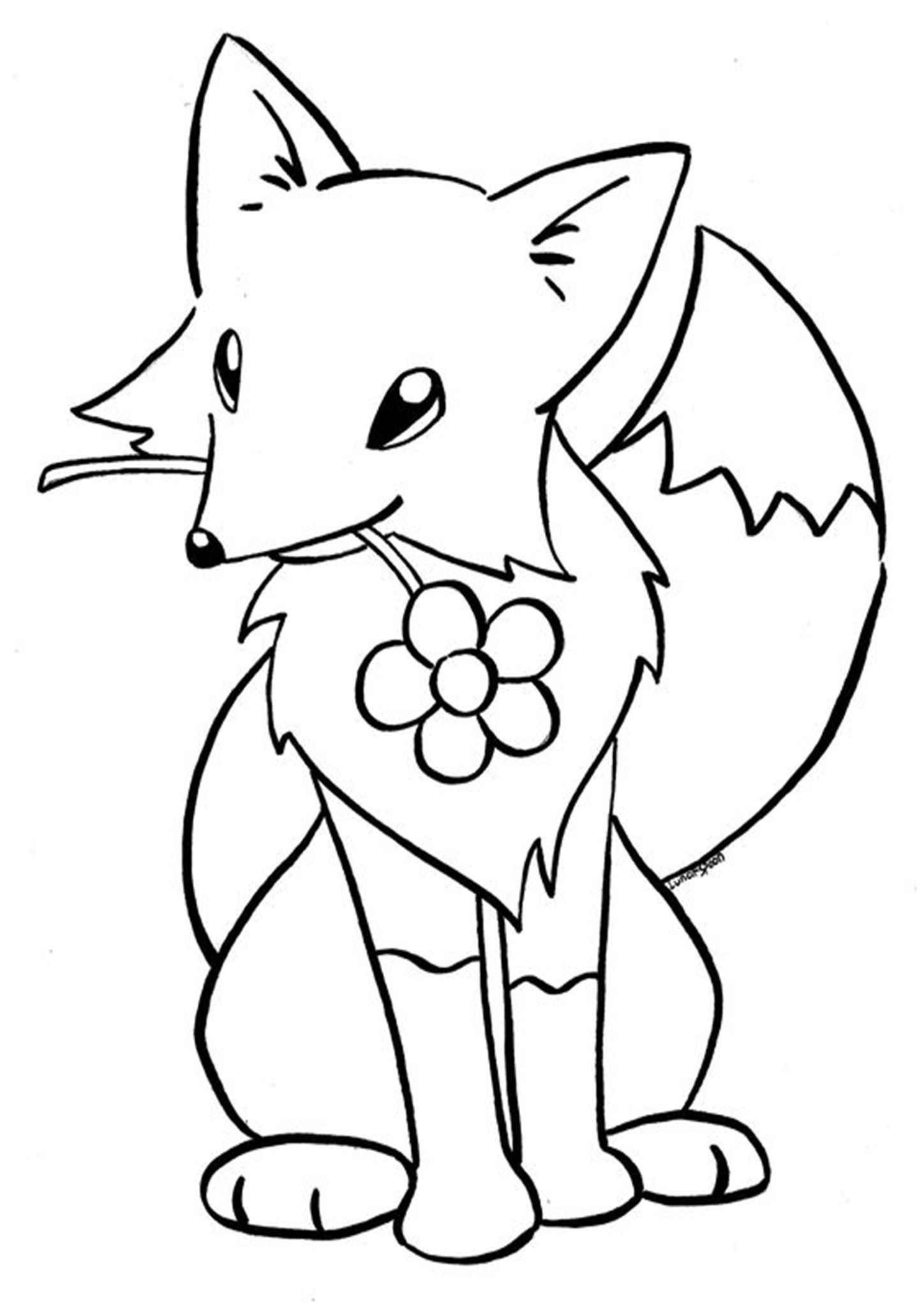 30 Adorable Foxes Coloring Pages Printable 33