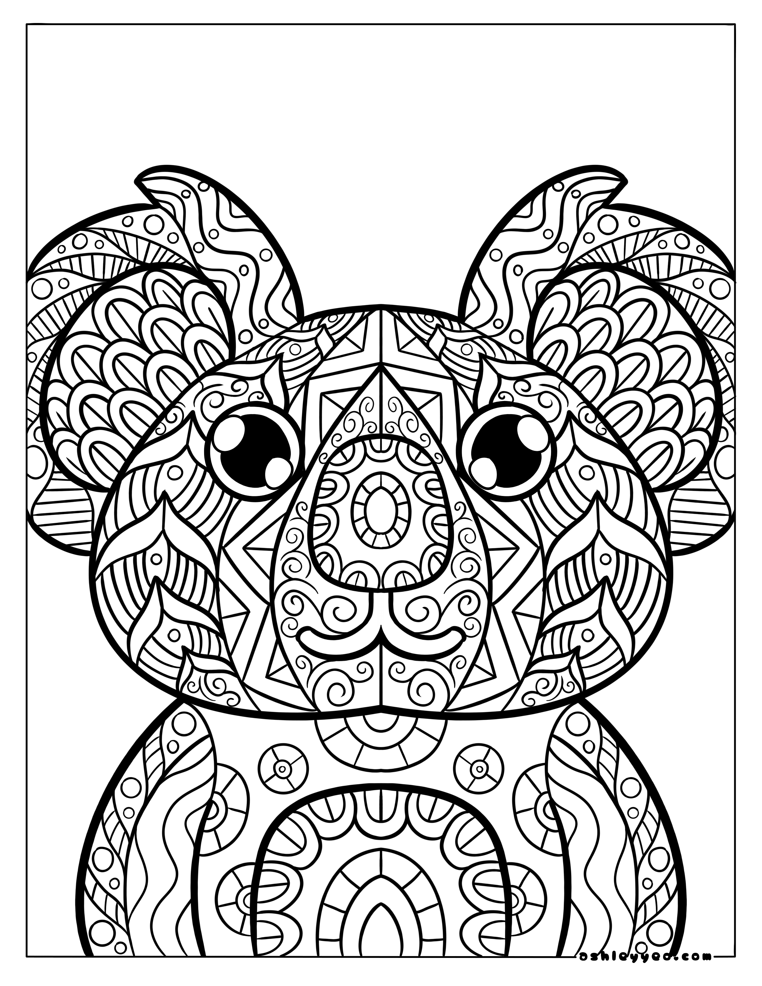 30 Animal Mandala Coloring Pages Printable 13