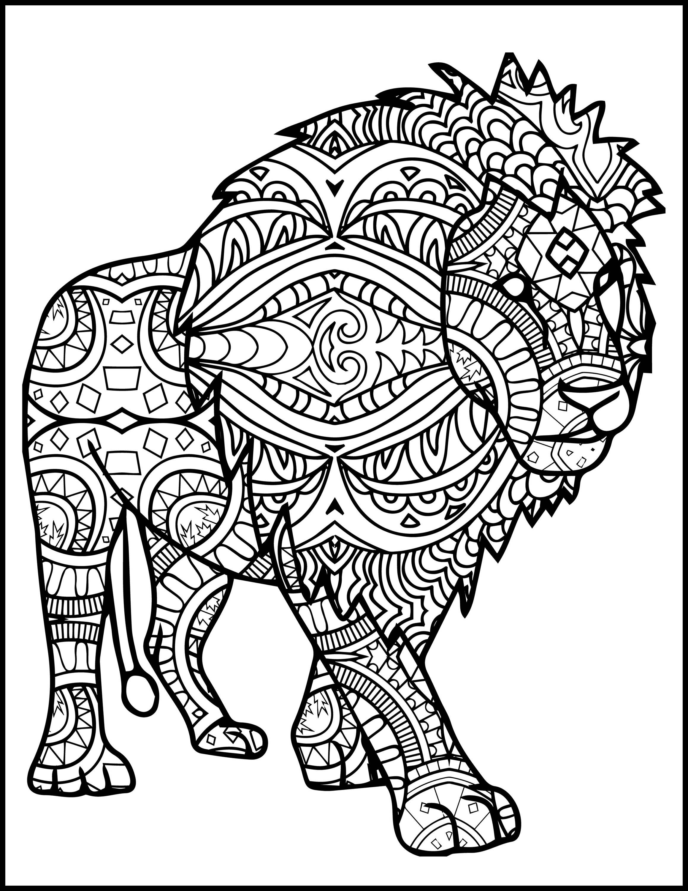 30 Animal Mandala Coloring Pages Printable 20