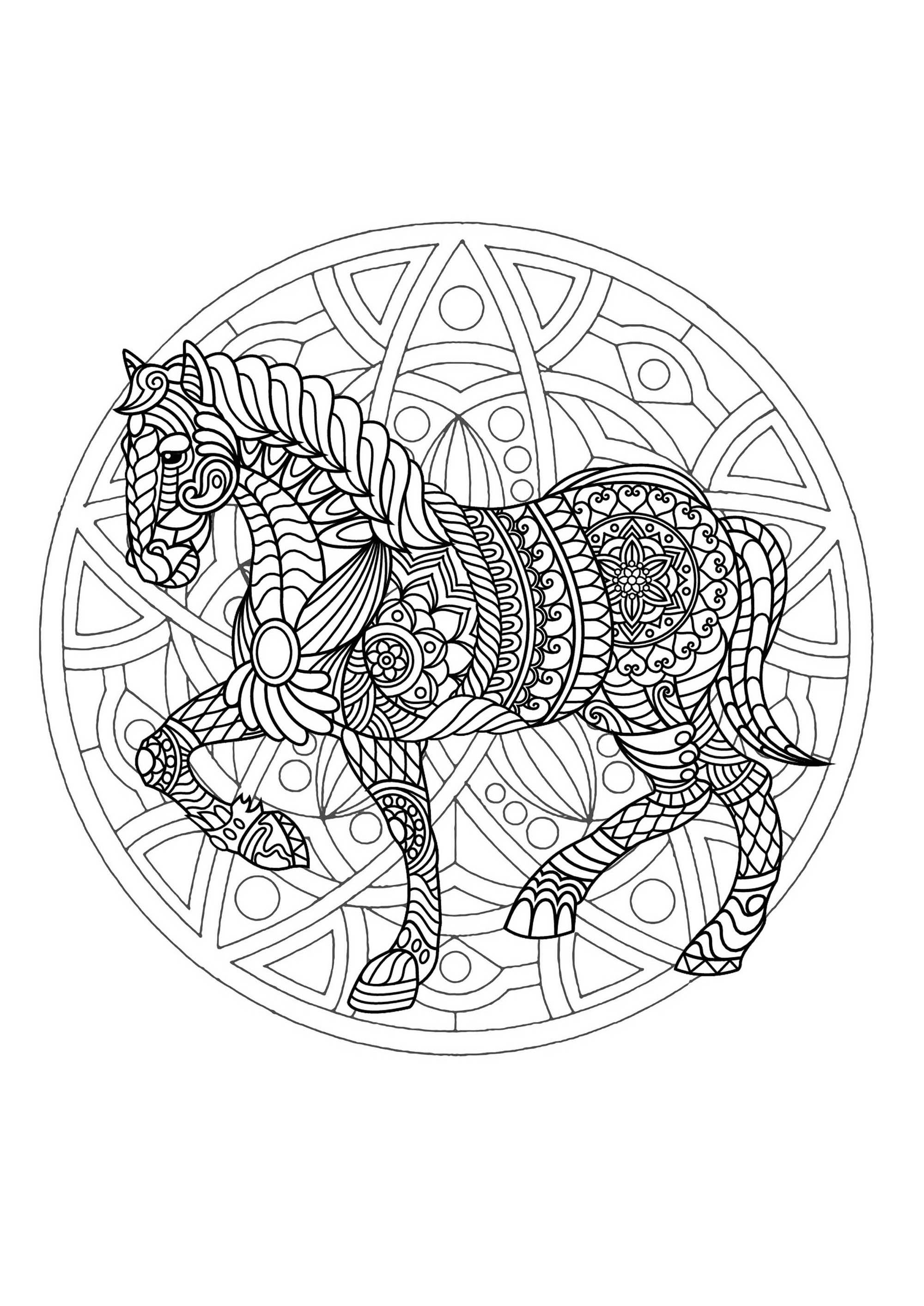 30 Animal Mandala Coloring Pages Printable 27