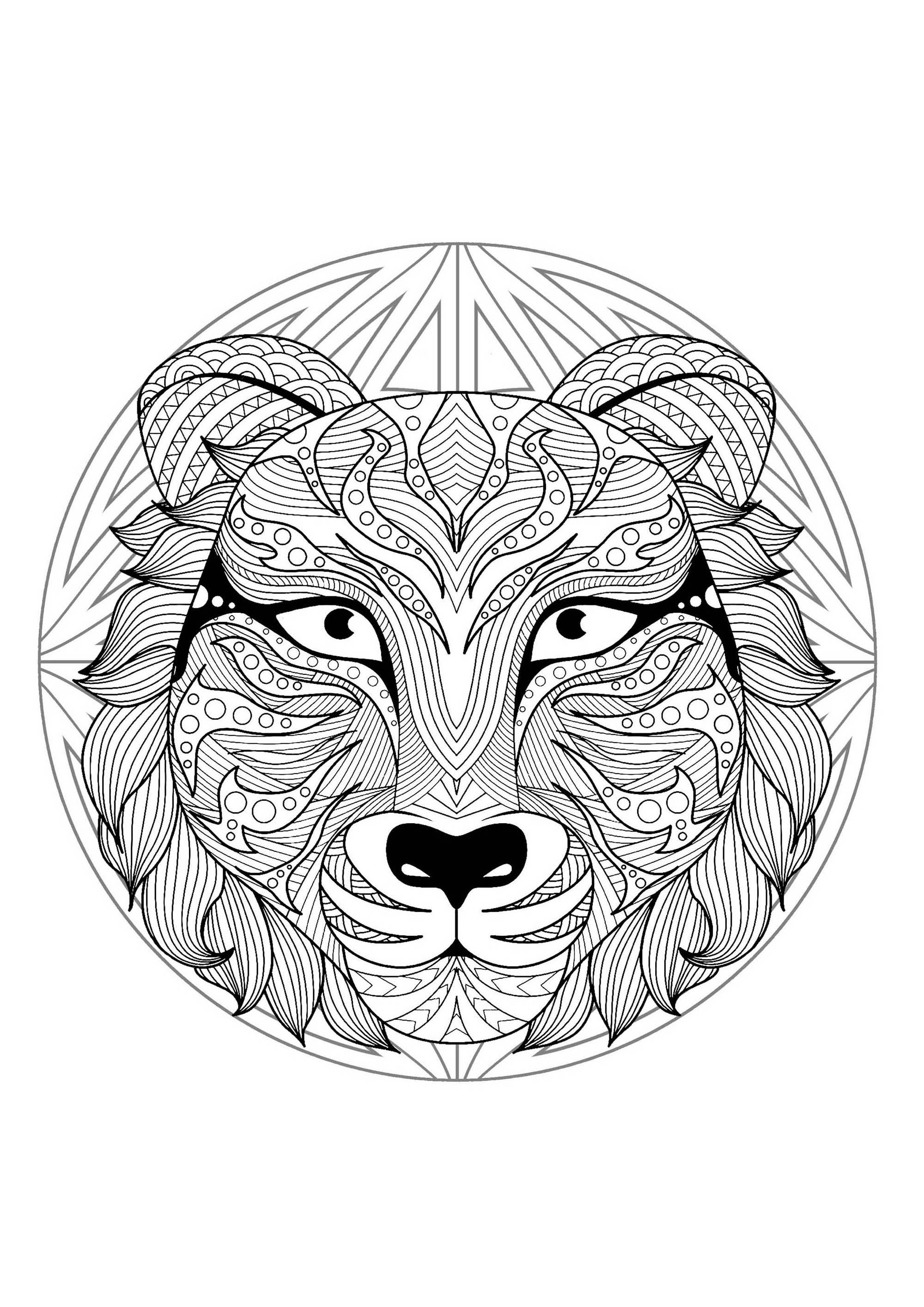 30 Animal Mandala Coloring Pages Printable 3