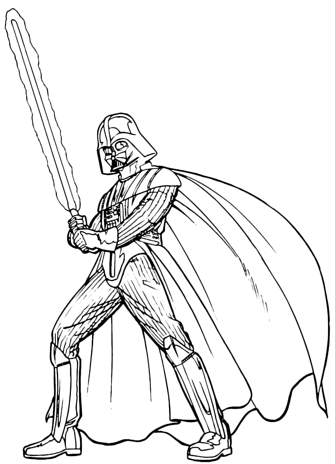 30 Epic Lightsaber Duel Coloring Pages Printable 13