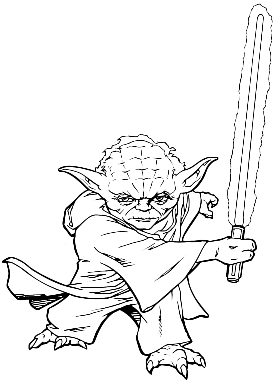 30 Epic Lightsaber Duel Coloring Pages Printable 8