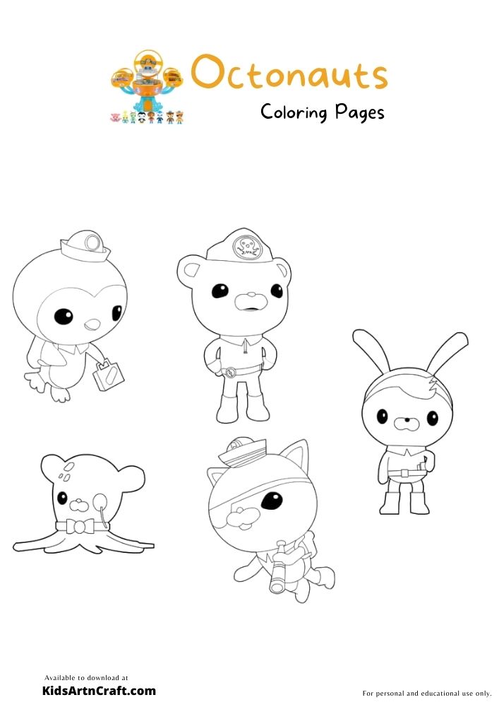 exciting octonauts coloring pages printable jpg