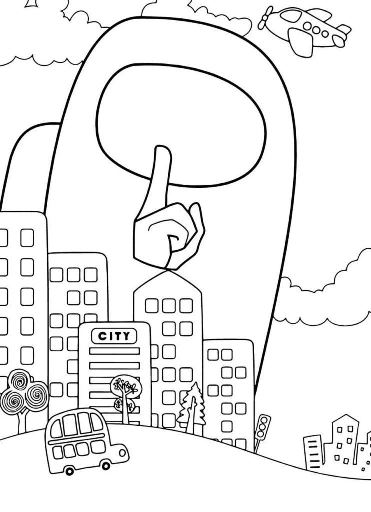 31 Among Us Character Coloring Pages Printable 18