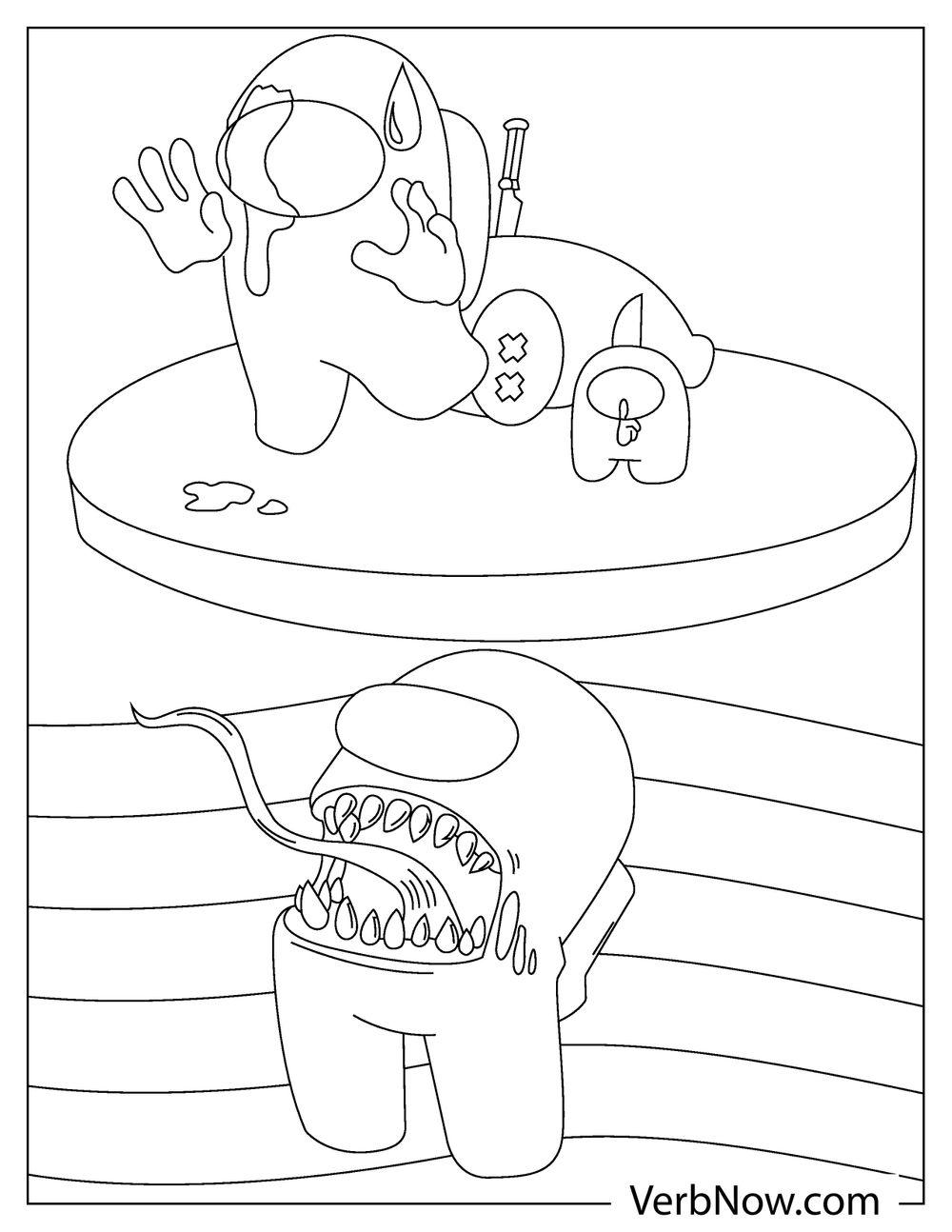 among us character coloring pages printable jpg