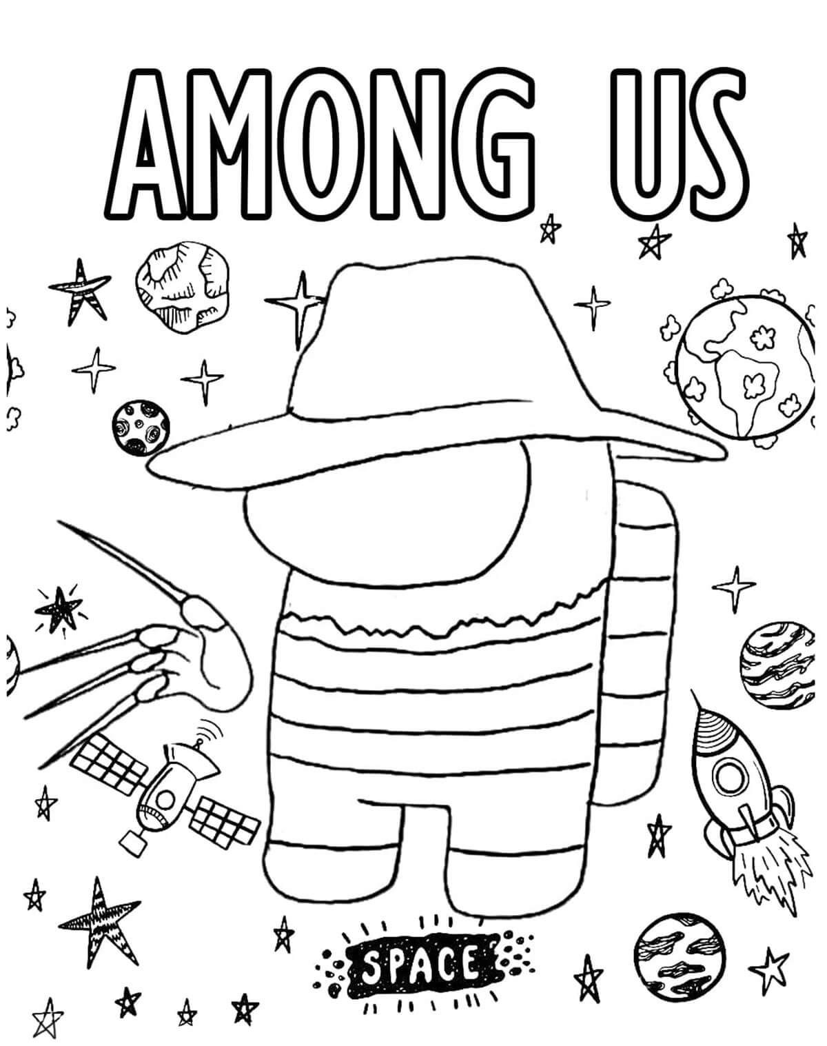 31 Among Us Character Coloring Pages Printable 3