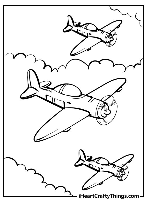 31 Creative Planes Coloring Pages Printable 1