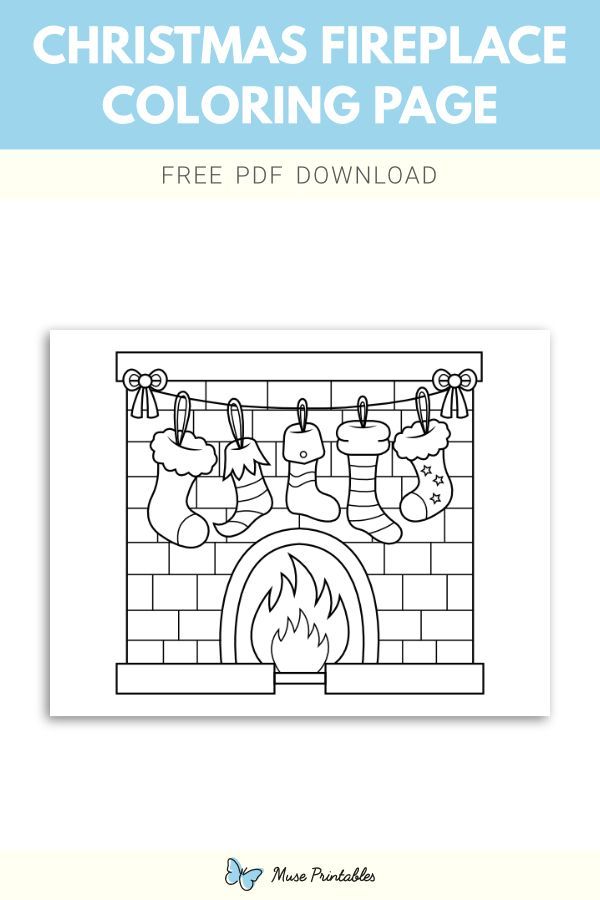 31 Fireplace Coloring Page Printable 10