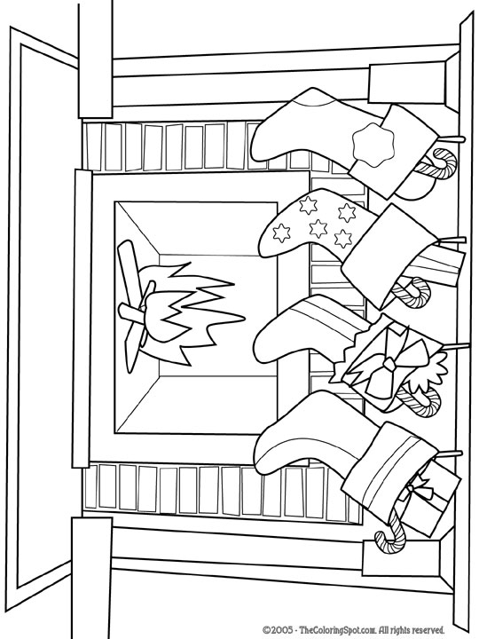 fireplace coloring page printable jpg