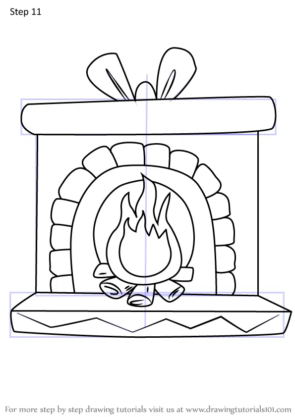 31 Fireplace Coloring Page Printable 22