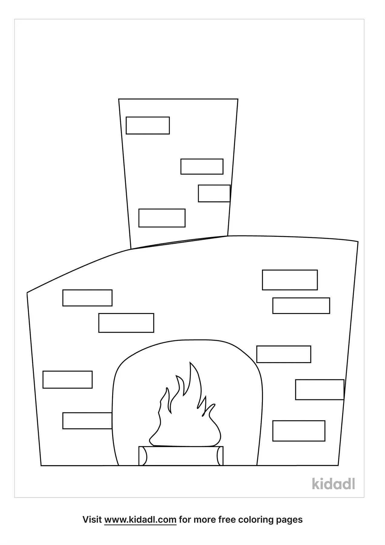 31 Fireplace Coloring Page Printable 29