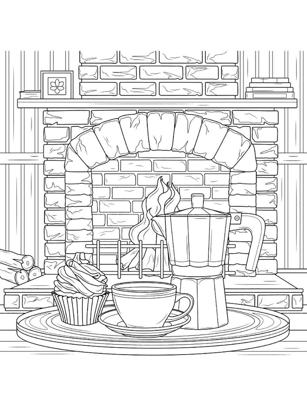 31 Fireplace Coloring Page Printable 34