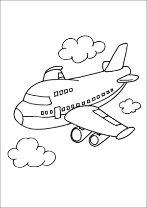 31 High-Flying Airplane Coloring Pages Printable 10