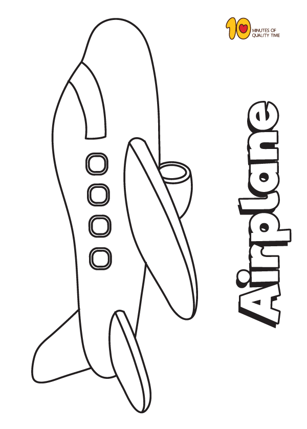 31 High-Flying Airplane Coloring Pages Printable 12