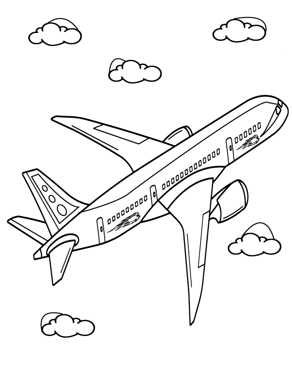 high flying airplane coloring pages printable jpg