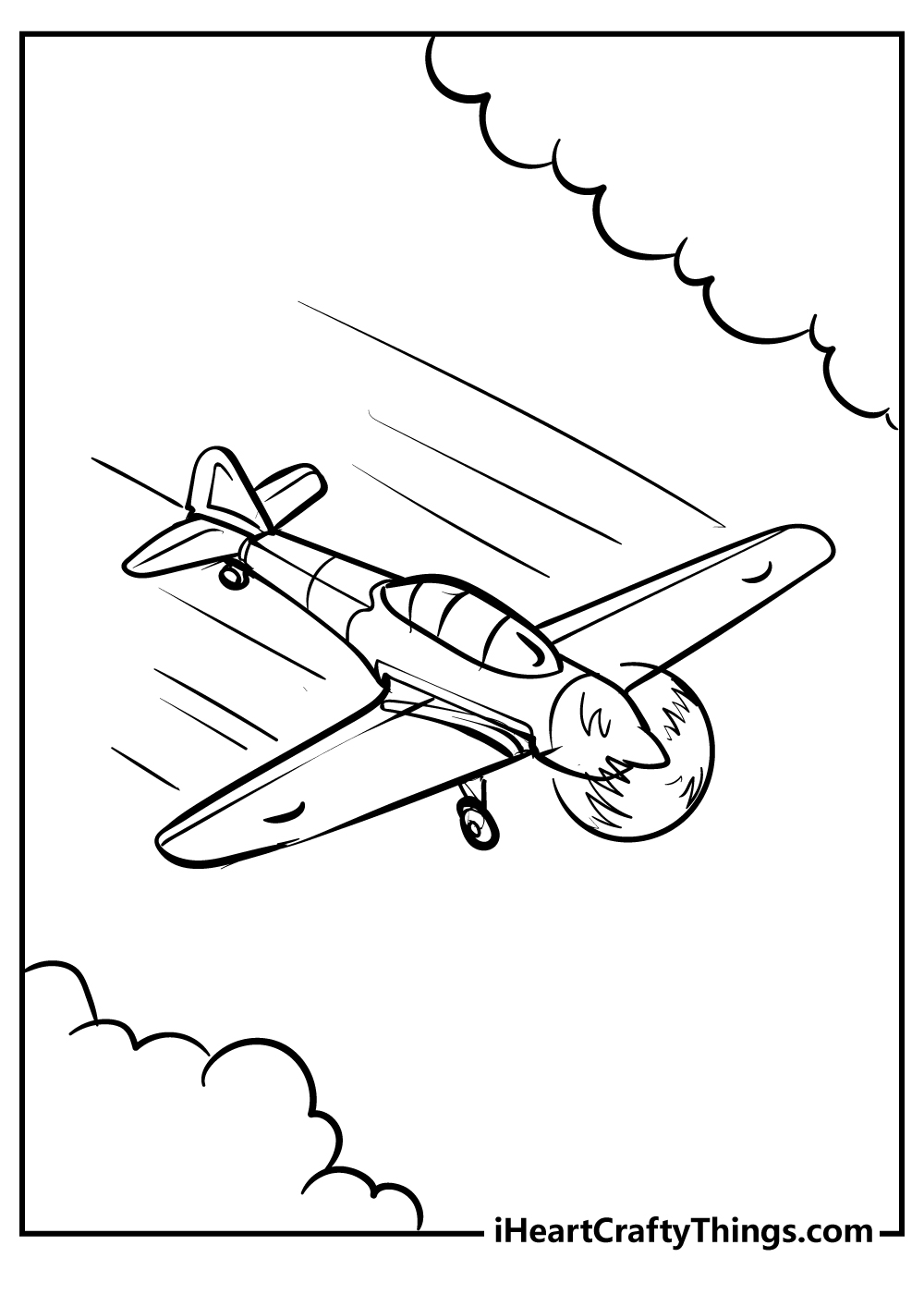 31 High-Flying Airplane Coloring Pages Printable 30