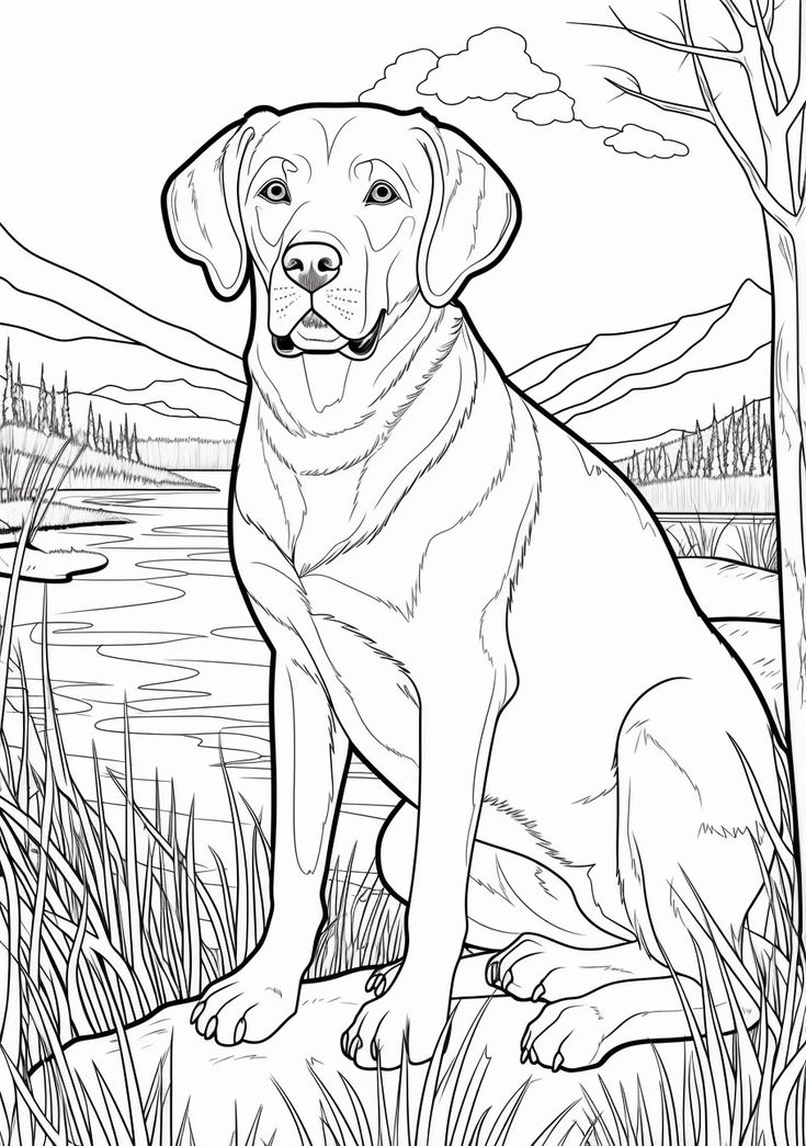 labrador coloring pages printable jpg