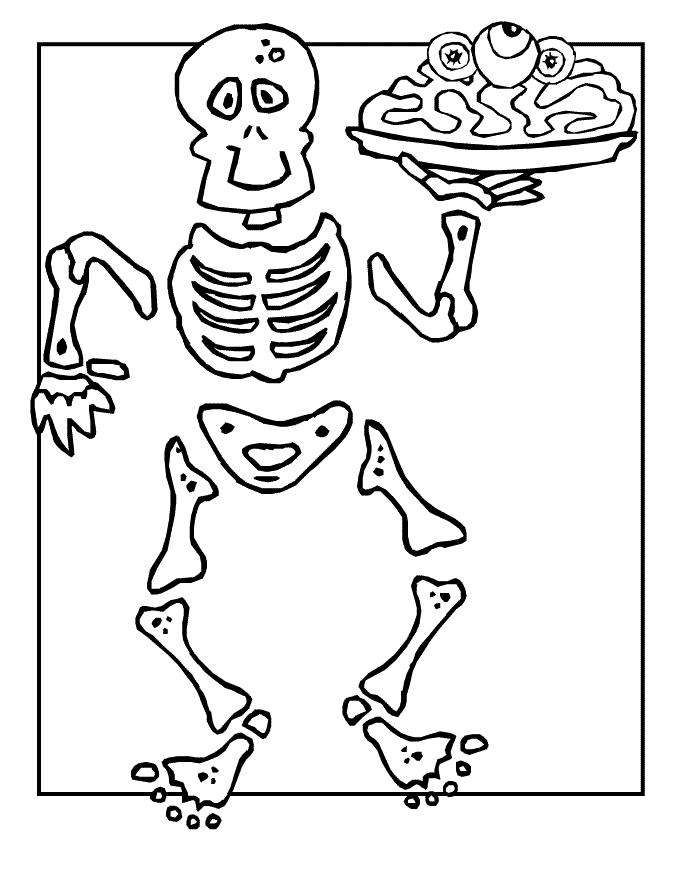 31 Spooky Skeleton Coloring Pages for Kids Printable 12