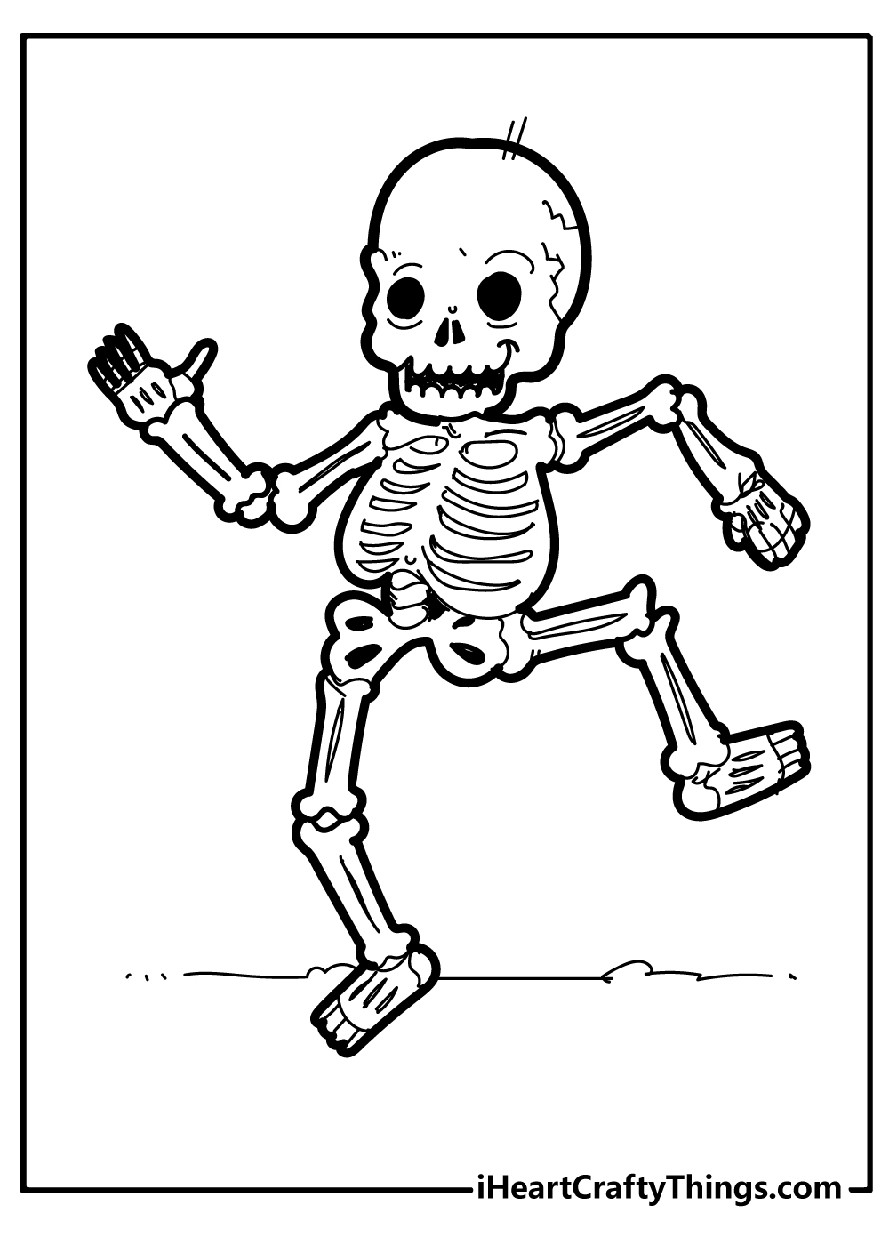 31 Spooky Skeleton Coloring Pages for Kids Printable 17