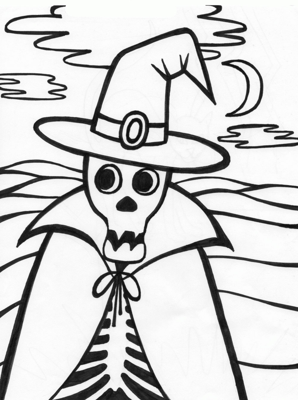 31 Spooky Skeleton Coloring Pages for Kids Printable 29