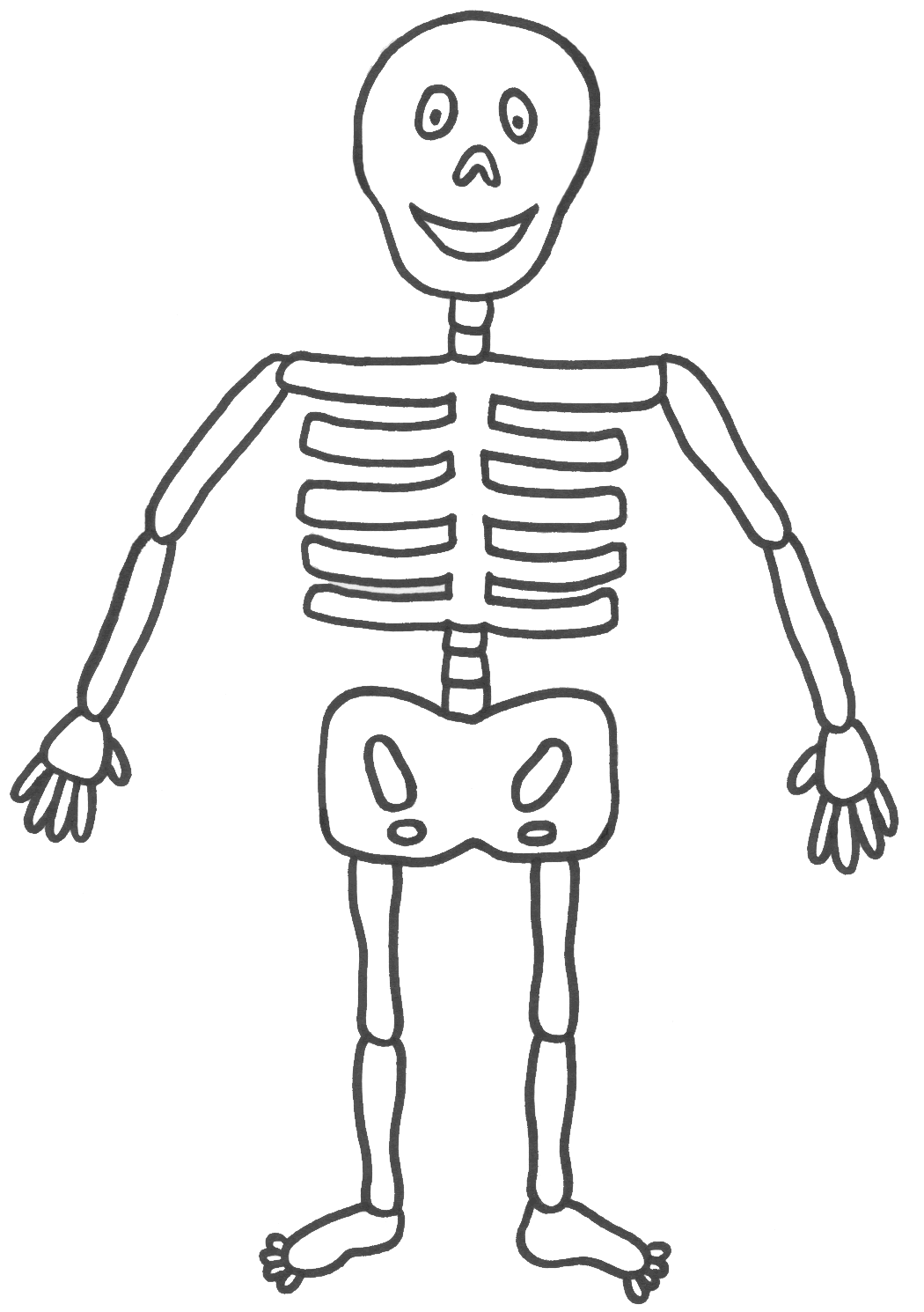 31 Spooky Skeleton Coloring Pages for Kids Printable 6