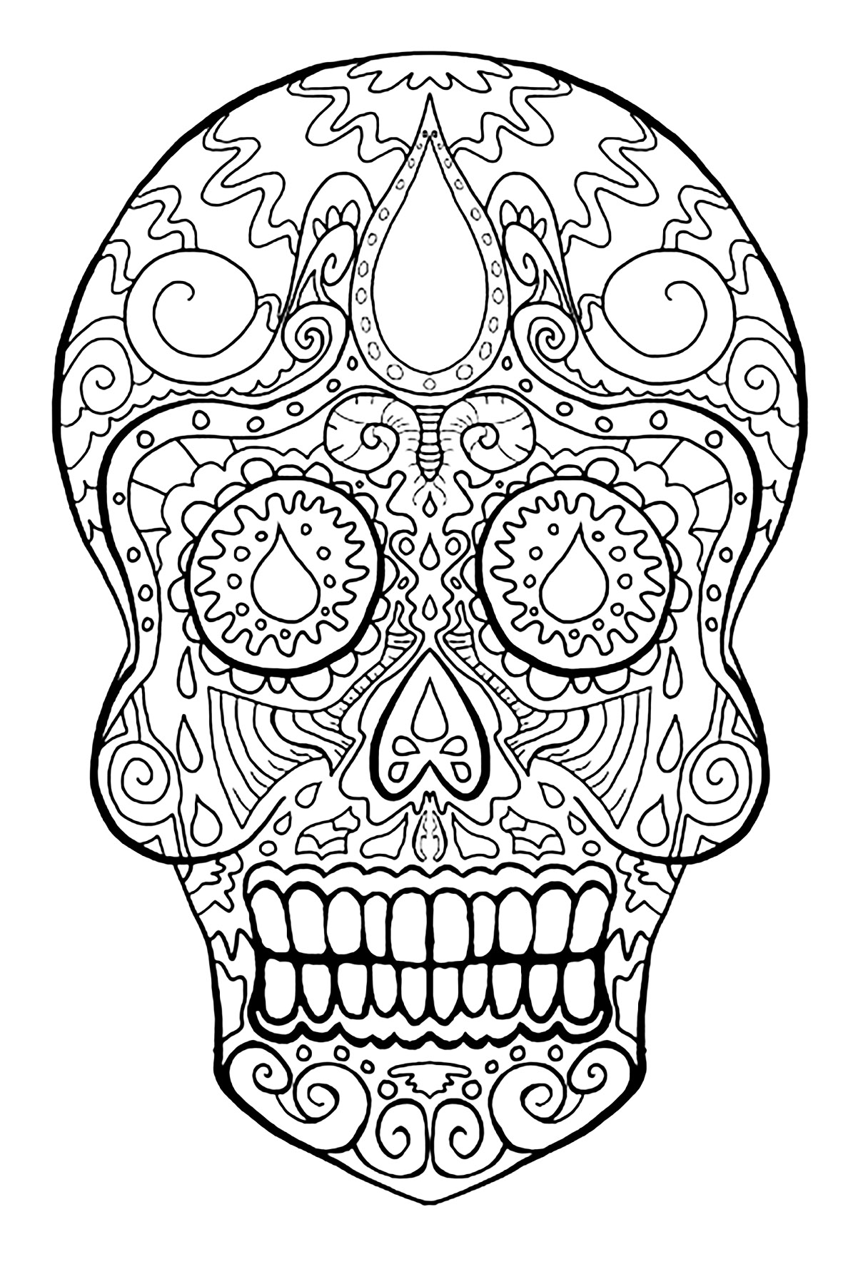 31 Spooky Skeleton Coloring Pages for Kids Printable 7