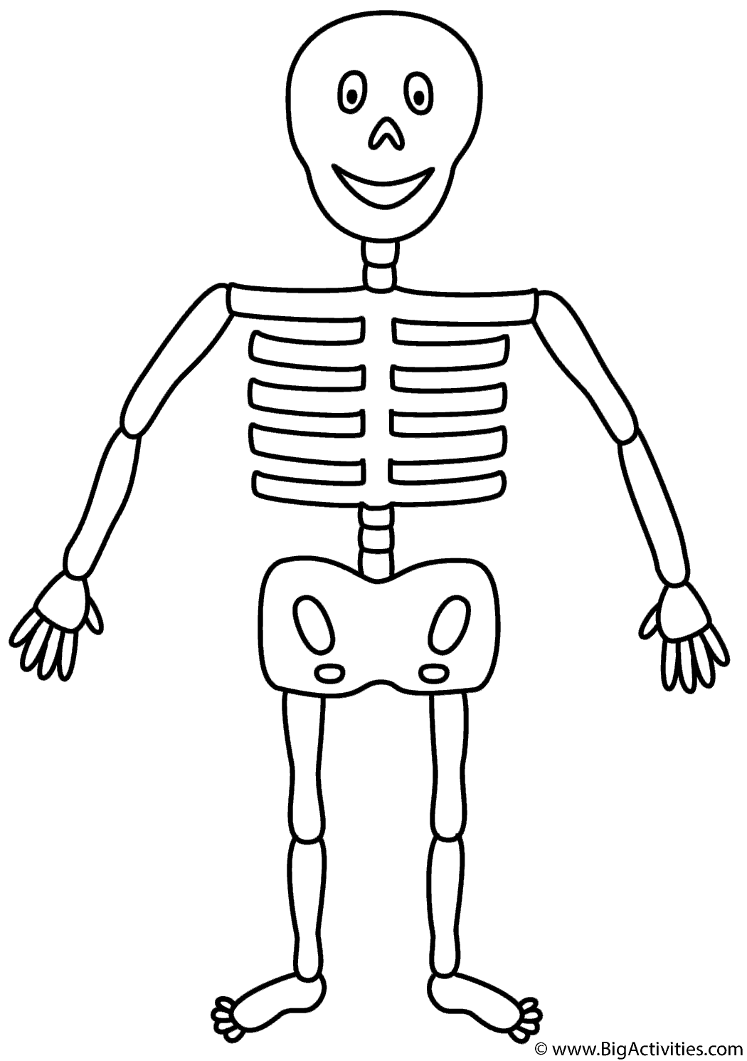 31 Spooky Skeleton Coloring Pages for Kids Printable 8