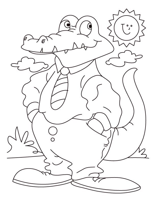 32 Alligator Coloring Pages PDF Printable 10