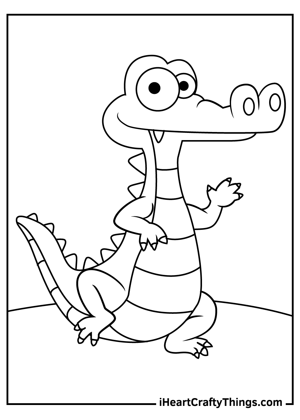 32 Alligator Coloring Pages PDF Printable 8