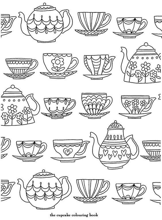 32 Charming Teapot Coloring Pages Printable 19