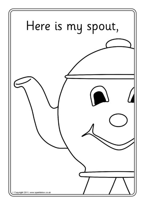 32 Charming Teapot Coloring Pages Printable 22