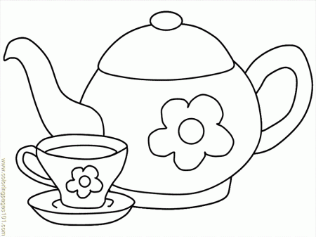 32 Charming Teapot Coloring Pages Printable 23