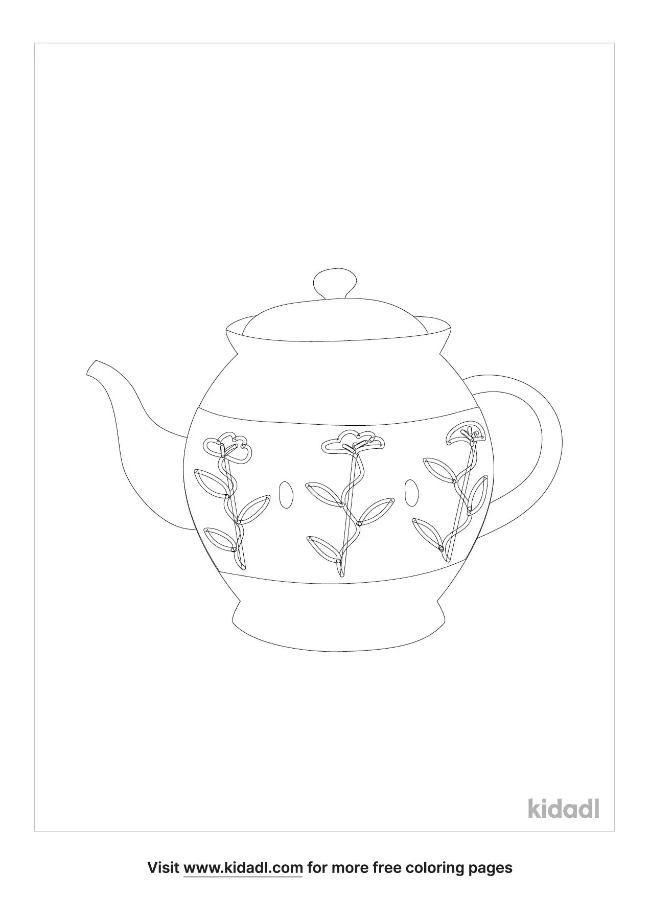 32 Charming Teapot Coloring Pages Printable 26